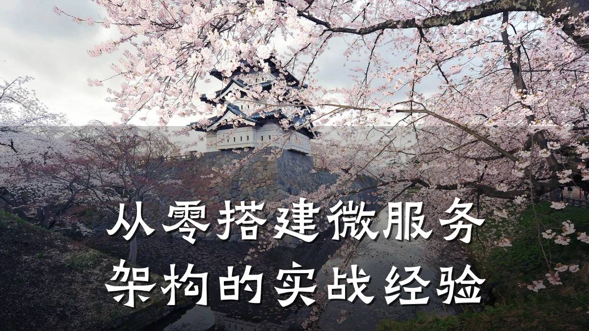 从零搭建微服务架构的实战经验