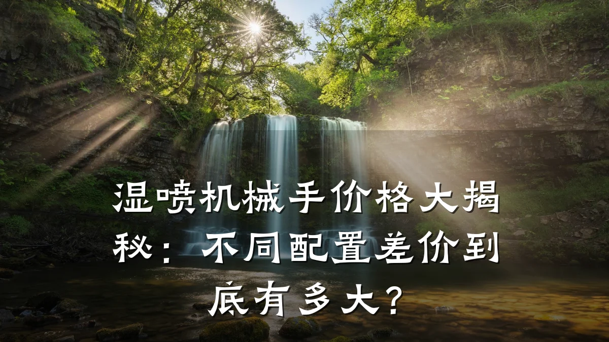 湿喷机械手价格大揭秘：不同配置差价到底有多大？
