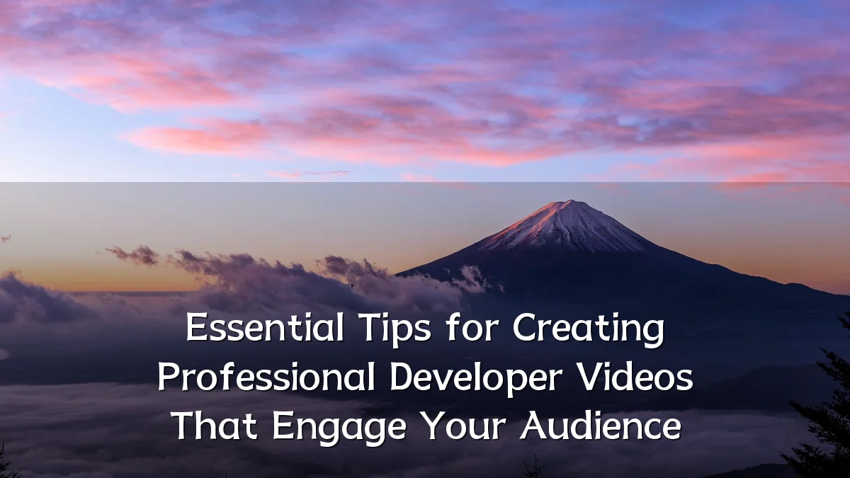 Essential Tips for Creating Professional Developer Videos That Engage Your Audience