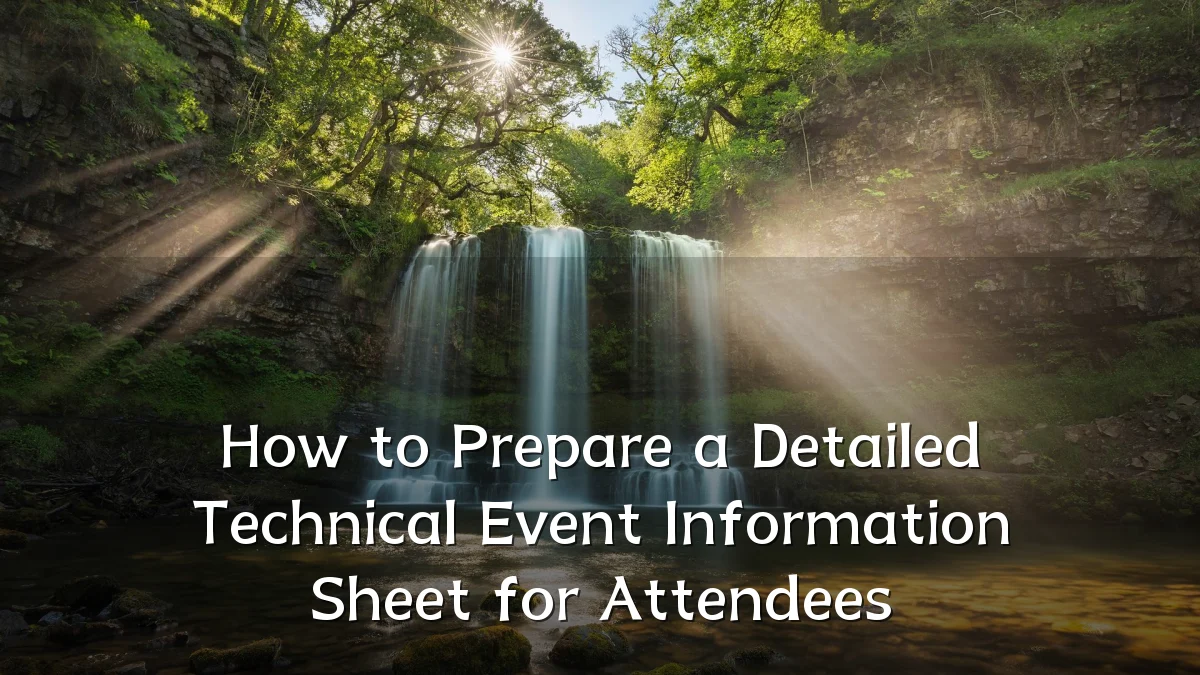 How to Prepare a Detailed Technical Event Information Sheet for Attendees