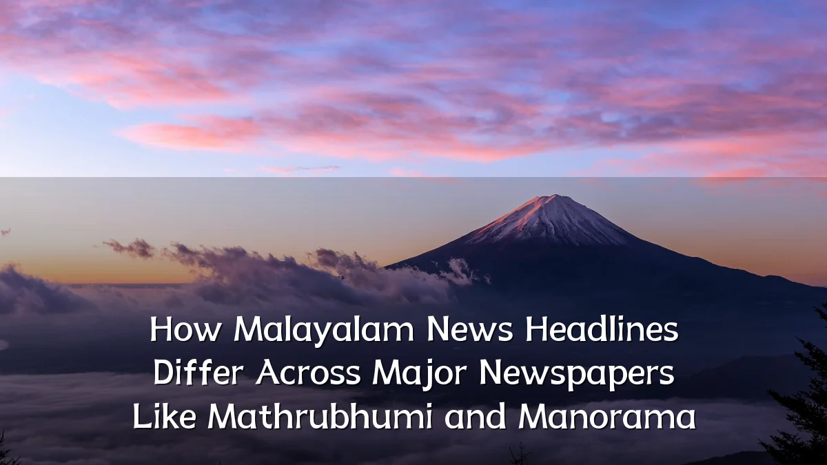 How Malayalam News Headlines Differ Across Major Newspapers Like Mathrubhumi and Manorama